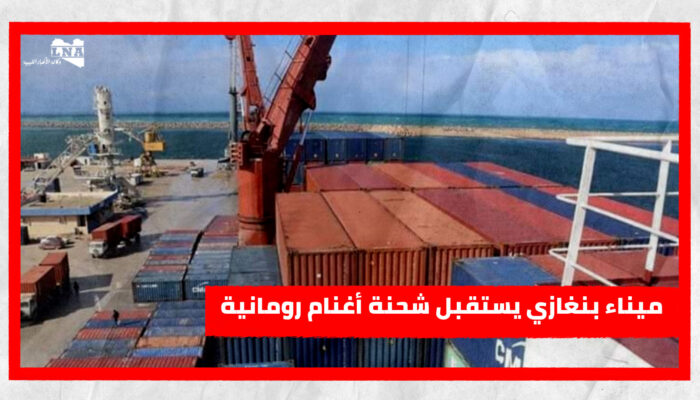 ميناء بنغازي يستقبل شحنة أغنام رومانية